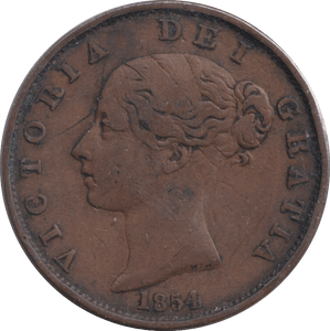 1854 HALFPENNY ( GF ) - WORLD COINS - Cambridgeshire Coins
