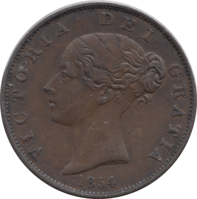 1854 HALFPENNY ( GVF ) - Halfpenny - Cambridgeshire Coins