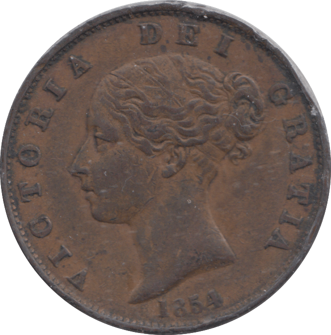 1854 HALFPENNY ( GVF ) - HALFPENNY - Cambridgeshire Coins