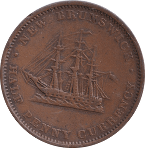 1854 HALFPENNY NEW BRUNSWICK - WORLD COINS - Cambridgeshire Coins
