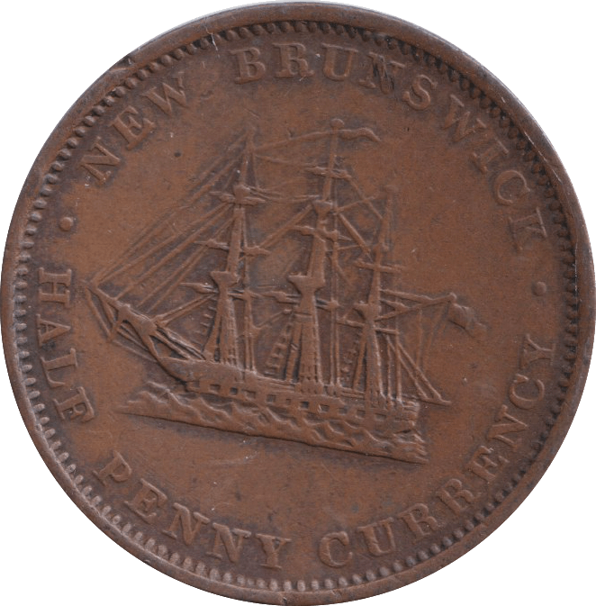 1854 HALFPENNY NEW BRUNSWICK - WORLD COINS - Cambridgeshire Coins