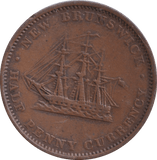 1854 HALFPENNY NEW BRUNSWICK - WORLD COINS - Cambridgeshire Coins