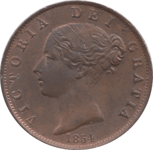 1854 HALFPENNY ( UNC ) - HALFPENNY - Cambridgeshire Coins