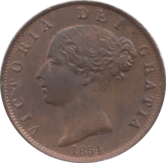 1854 HALFPENNY ( UNC ) - HALFPENNY - Cambridgeshire Coins