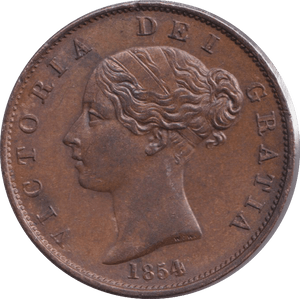 1854 HALFPENNY ( UNC ) - HALFPENNY - Cambridgeshire Coins