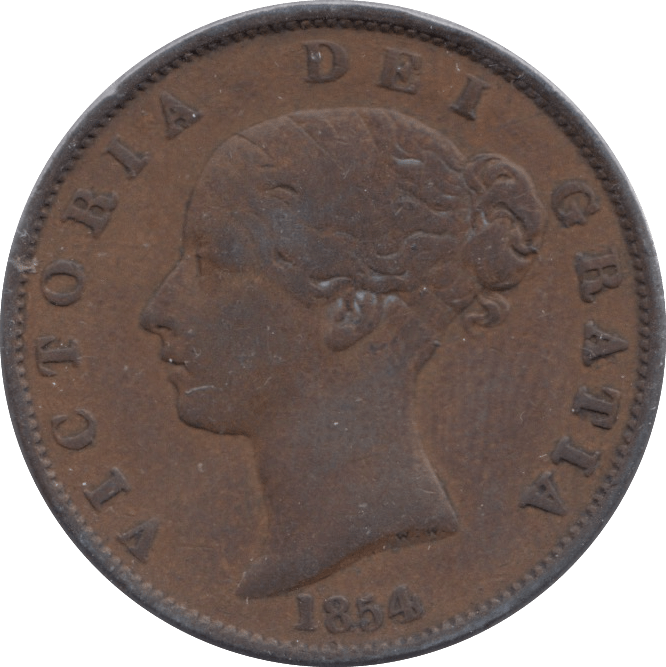 1854 HALFPENNY ( VF ) - Halfpenny - Cambridgeshire Coins