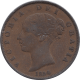 1854 HALFPENNY ( VF ) - Halfpenny - Cambridgeshire Coins