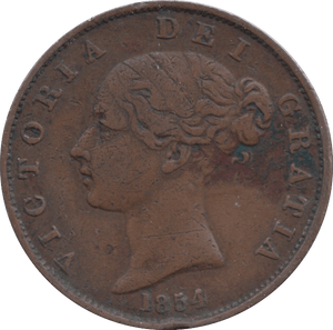 1854 HALFPENNY ( VF ) - Halfpenny - Cambridgeshire Coins