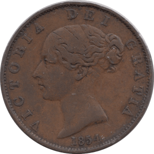 1854 HALFPENNY ( VF ) - Halfpenny - Cambridgeshire Coins