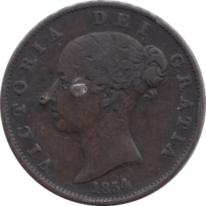 1854 HALFPENNY ( VF ) - Halfpenny - Cambridgeshire Coins
