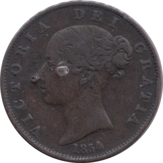 1854 HALFPENNY ( VF ) - Halfpenny - Cambridgeshire Coins