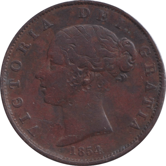 1854 HALFPENNY ( VF ) - HALFPENNY - Cambridgeshire Coins