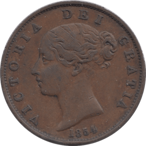 1854 HALFPENNY ( VF ) - Halfpenny - Cambridgeshire Coins