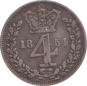 1854 MAUNDY FOURPENCE ( FINE ) - MAUNDY FOURPENCE - Cambridgeshire Coins