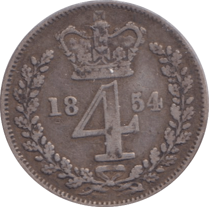 1854 MAUNDY FOURPENCE ( FINE ) - MAUNDY FOURPENCE - Cambridgeshire Coins