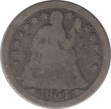 1854 ONE DIME USA - WORLD COINS - Cambridgeshire Coins