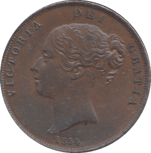 1854 PENNY ( AUNC ) - PENNY - Cambridgeshire Coins