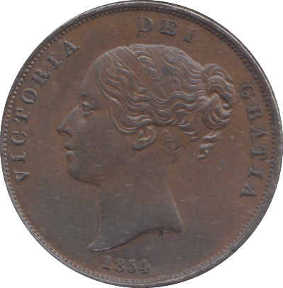 1854 PENNY ( AUNC ) - PENNY - Cambridgeshire Coins