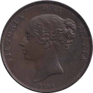 1854 PENNY ( AUNC ) - PENNY - Cambridgeshire Coins