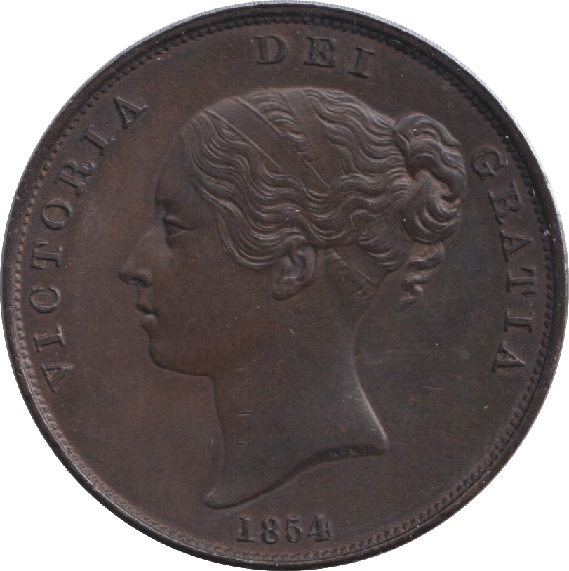 1854 PENNY ( AUNC ) - PENNY - Cambridgeshire Coins