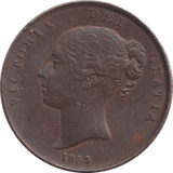 1854 PENNY ( EF ) - WORLD COINS - Cambridgeshire Coins