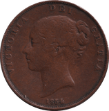 1854 PENNY ( FINE ) - PENNY - Cambridgeshire Coins