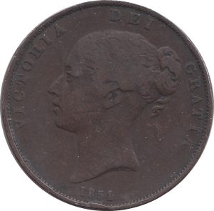 1854 PENNY ( FINE ) - PENNY - Cambridgeshire Coins