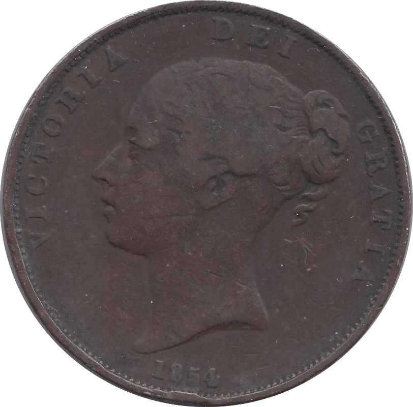 1854 PENNY ( FINE ) - PENNY - Cambridgeshire Coins