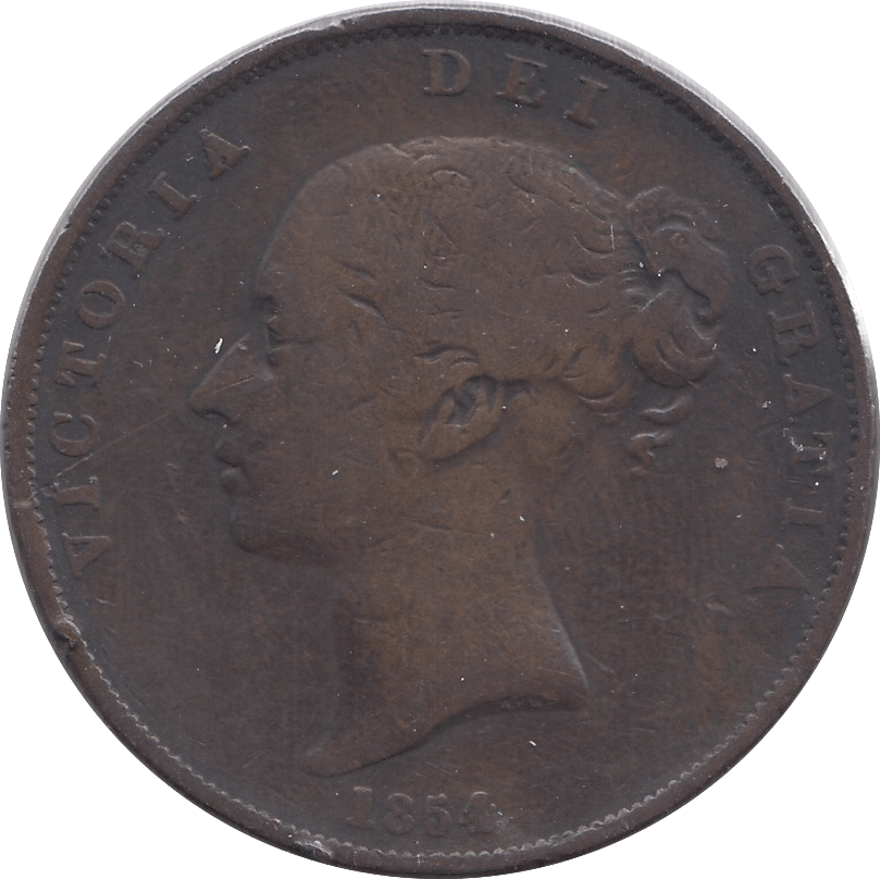 1854 PENNY ( FINE ) - PENNY - Cambridgeshire Coins