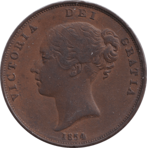 1854 PENNY ( VF ) 6 - PENNY - Cambridgeshire Coins