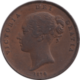 1854 PENNY ( VF ) 6 - PENNY - Cambridgeshire Coins