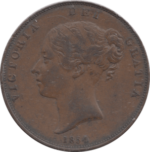 1854 PENNY ( VF ) - PENNY - Cambridgeshire Coins