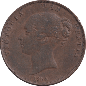 1854 PENNY ( VF ) - PENNY - Cambridgeshire Coins