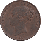 1854 PENNY ( VF ) - PENNY - Cambridgeshire Coins