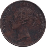 1854 PENNY ( VF ) - PENNY - Cambridgeshire Coins