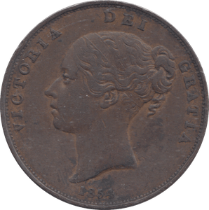 1854 PENNY ( VF ) - PENNY - Cambridgeshire Coins