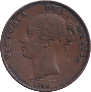 1854 PENNY ( VF ) - PENNY - Cambridgeshire Coins