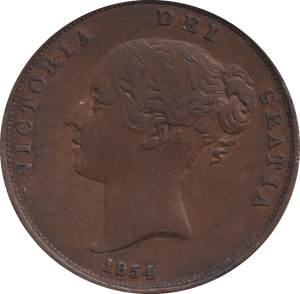 1854 PENNY VICTORIA ( GVF ) - PENNY - Cambridgeshire Coins
