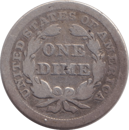 1854 SILVER DIME USA - SILVER WORLD COINS - Cambridgeshire Coins