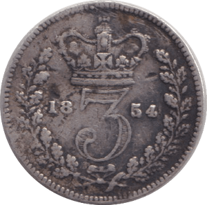 1854 THREEPENCE ( FINE ) - SIXPENCE - Cambridgeshire Coins