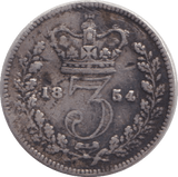 1854 THREEPENCE ( FINE ) - SIXPENCE - Cambridgeshire Coins