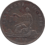 1855 AUSTRALIA PENNY TOKEN MELBOURNE - PENNY TOKEN - Cambridgeshire Coins