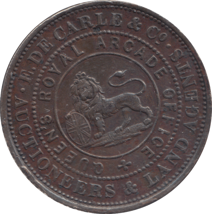 1855 AUSTRALIA PENNY TOKEN MELBOURNE - PENNY TOKEN - Cambridgeshire Coins