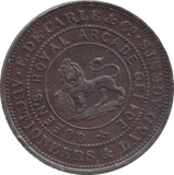 1855 AUSTRALIA PENNY TOKEN MELBOURNE - PENNY TOKEN - Cambridgeshire Coins