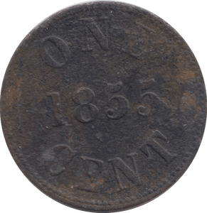 1855 CANADA CENT - WORLD COINS - Cambridgeshire Coins