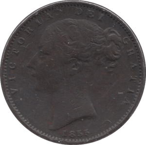 1855 FARTHING ( F ) - Farthing - Cambridgeshire Coins