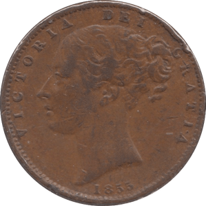 1855 FARTHING ( F ) - Farthing - Cambridgeshire Coins