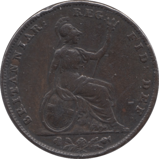 1855 FARTHING ( F ) - Farthing - Cambridgeshire Coins