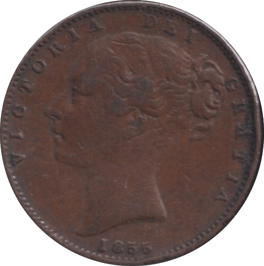 1855 FARTHING ( F ) - FARTHING - Cambridgeshire Coins