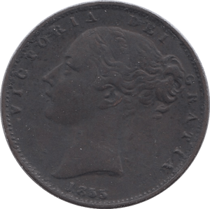 1855 FARTHING ( FINE ) - Farthing - Cambridgeshire Coins